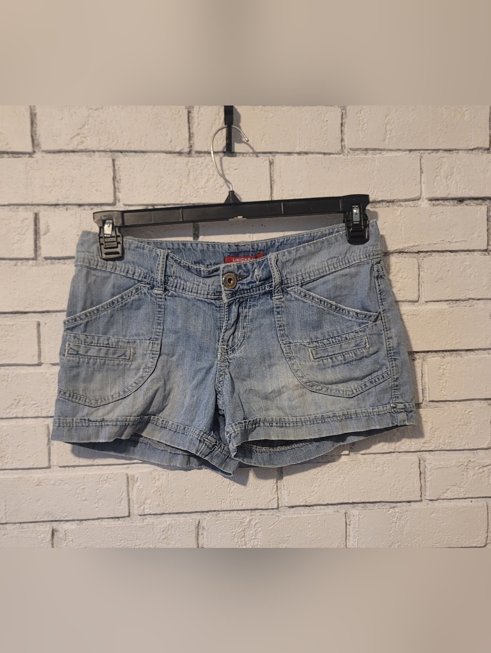 Unionbay Y2K Utility Denim Shorts - Light Wash Cotton - Size 3